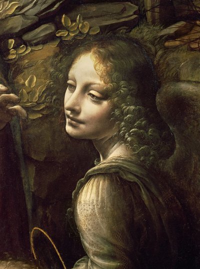 Detail of the Angel, from The Virgin of the Rocks by Leonardo da Vinci
